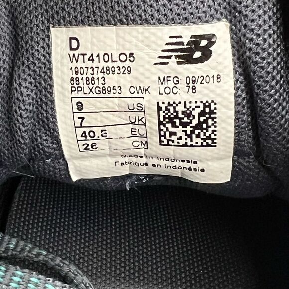 New Balance Womens 410 V5 Trail Running Grey Blue Shoes 9 - Picture 10 of 13